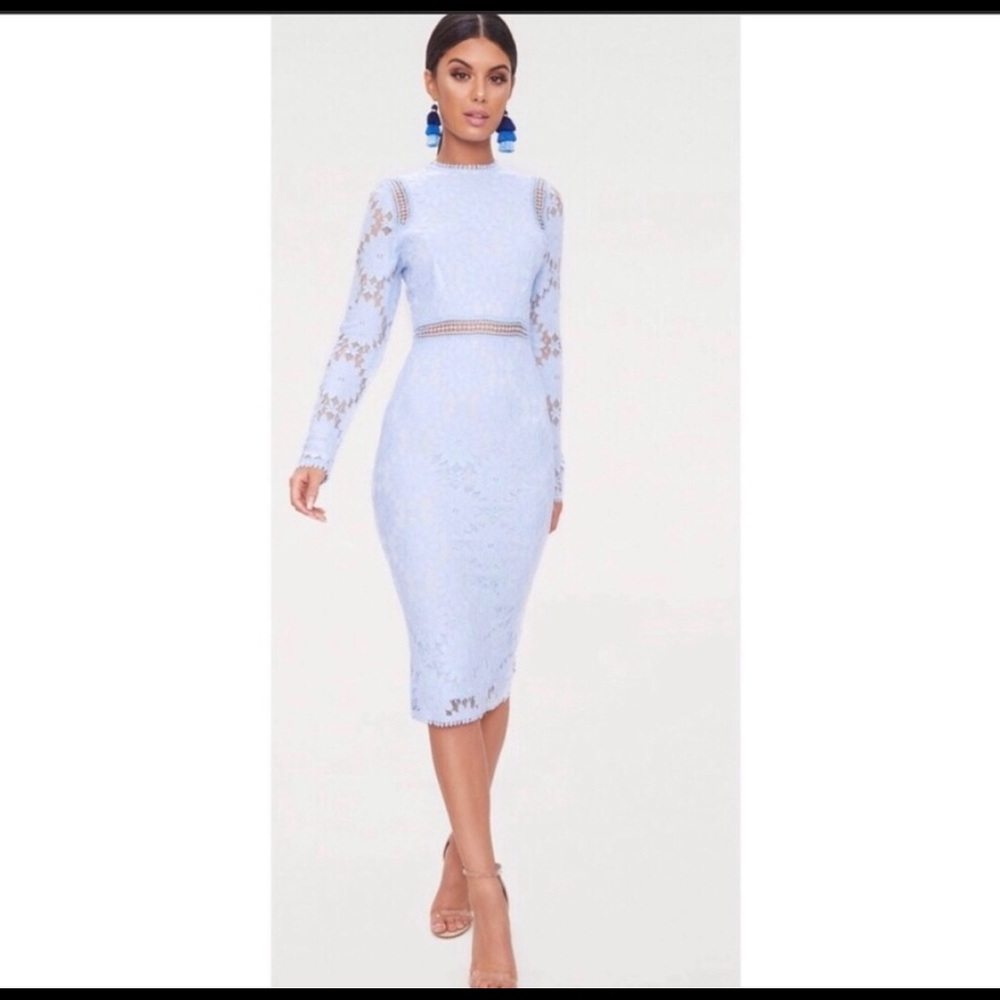 NWOT lace blue semi formal dress
